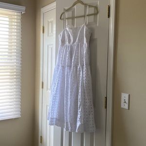 An adorable white laced J. Crew Summer Dress